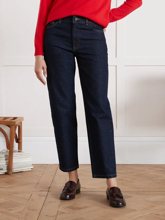 Women Cyrillus Clothing Claire Organic Cotton Mom Jeans With EcoFriendly Wash Denim Brut