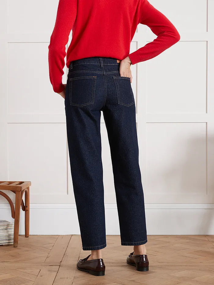 Women Cyrillus Clothing Claire Organic Cotton Mom Jeans With EcoFriendly Wash Denim Brut
