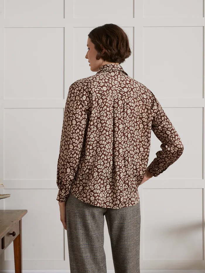 Women Cyrillus Clothing Fauve Print Shirt Imp Fauve