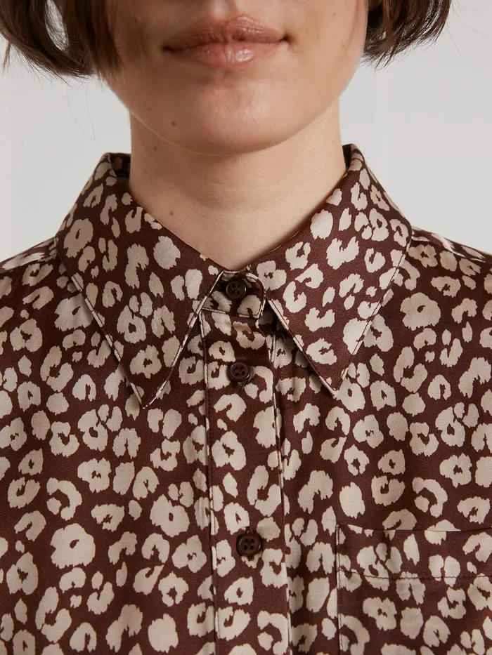 Women Cyrillus Clothing Fauve Print Shirt Imp Fauve