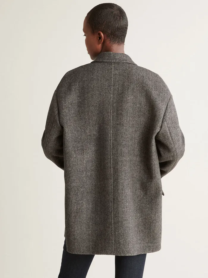 Women Cyrillus Clothing Herringbone Woollen Jacket