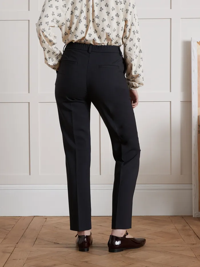 Women Cyrillus Clothing Lea Cigarette Trousers Encre