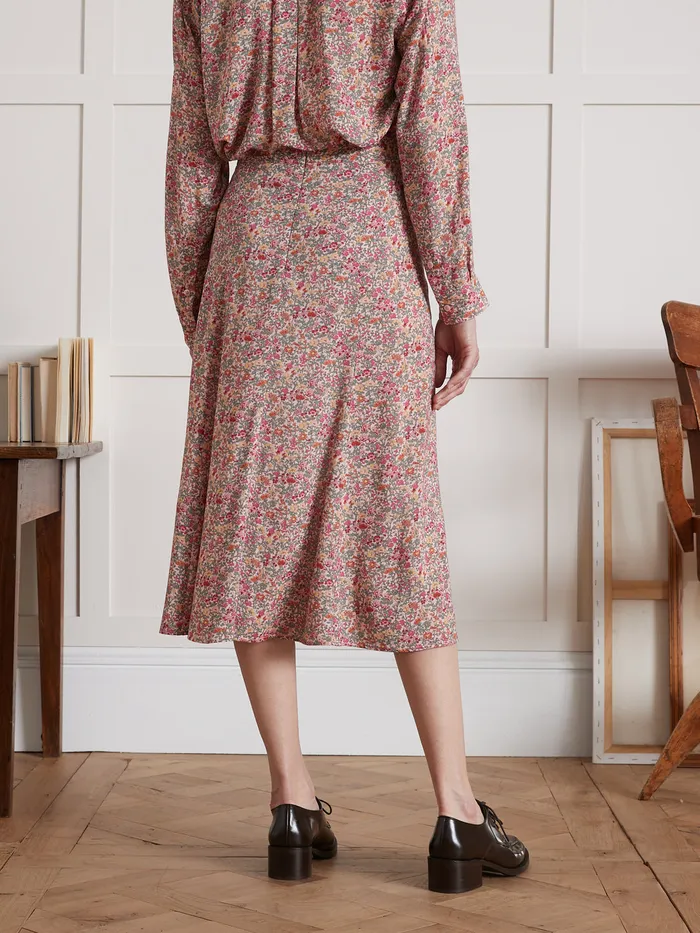 Women Cyrillus Clothing MidLength Babingon Print Skirt Made With Liberty Fabric 8211 The Limited Collection Lib Babington Rose