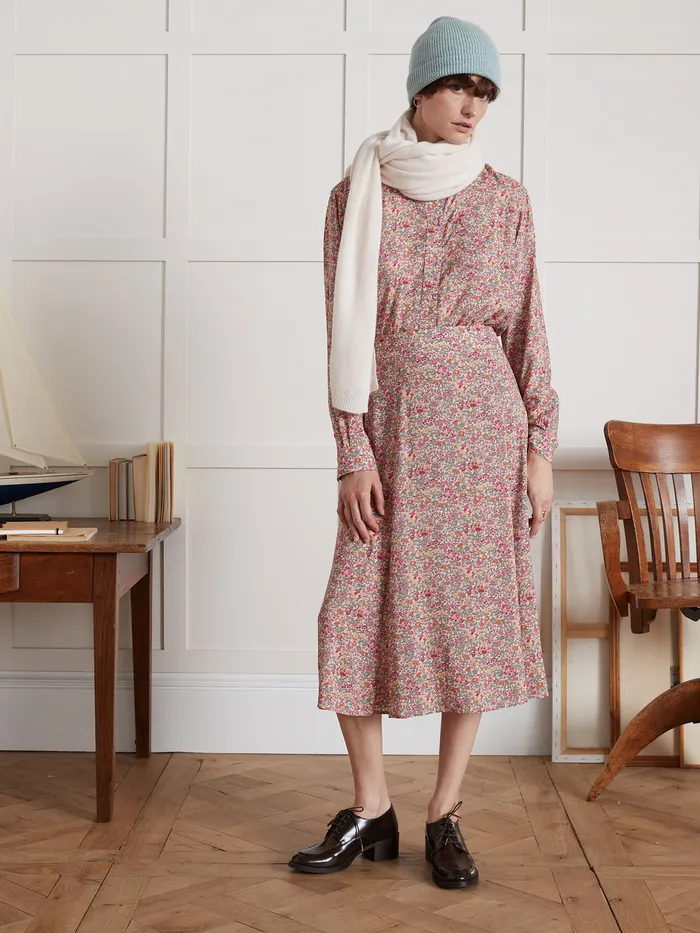 Women Cyrillus Clothing MidLength Babingon Print Skirt Made With Liberty Fabric 8211 The Limited Collection Lib Babington Rose