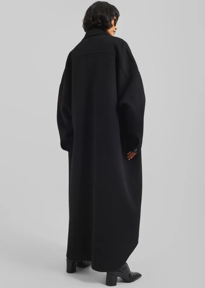Women Dallas Wool Overcoat 8211 Black The Frankie Shop Outerwear