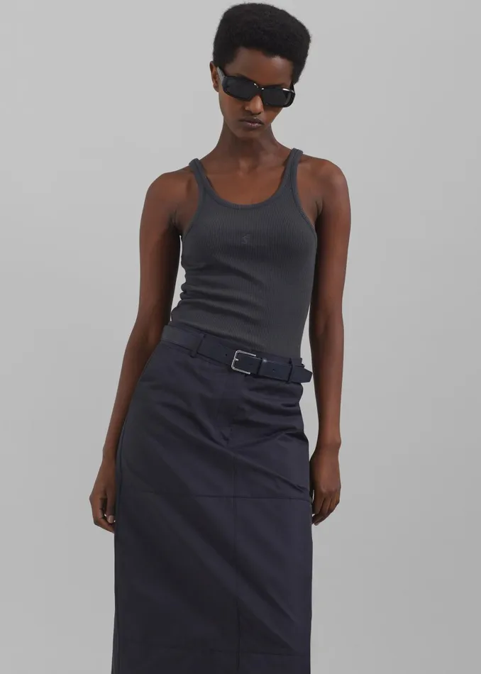 Women Dara Midi Skirt 8211 Navy The Frankie Shop Bottoms