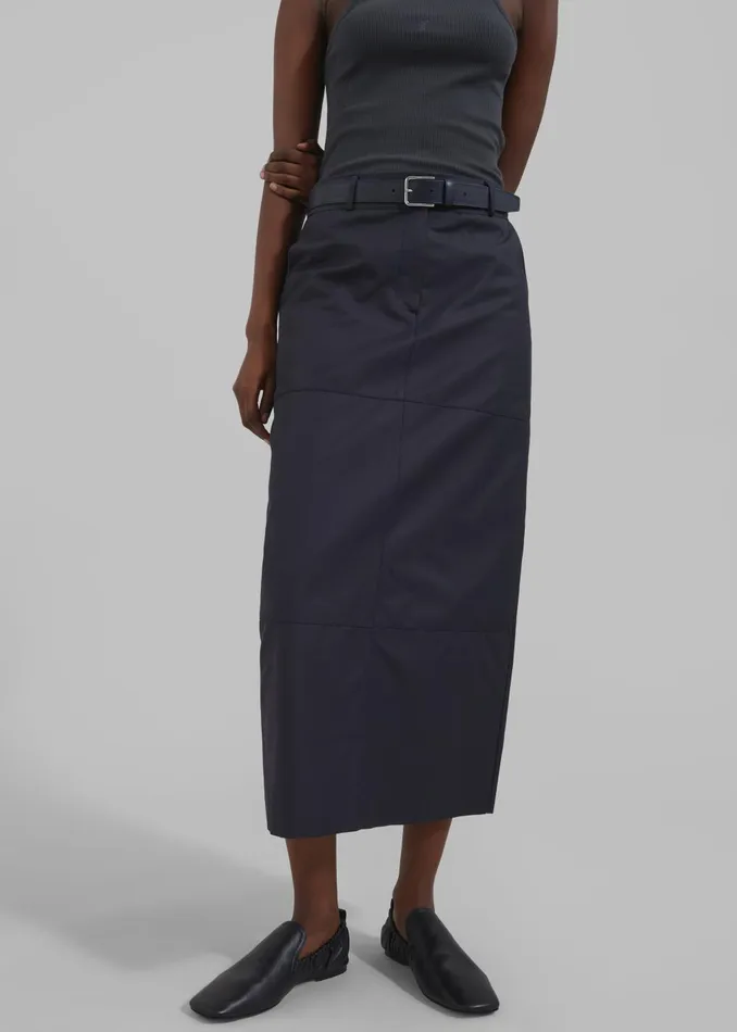 Women Dara Midi Skirt 8211 Navy The Frankie Shop Bottoms