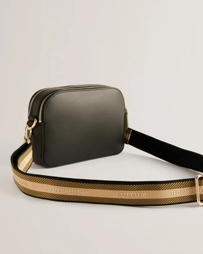Women DARCELO 8211 Branded Webbing Camera Bag Jetblack Ted Baker Crossbody Bags