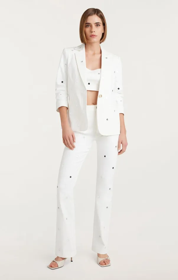 Women Denim Cinq Sept Mirror Denim Shailene Pant White