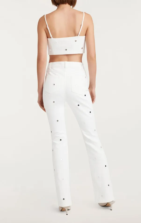 Women Denim Cinq Sept Mirror Denim Shailene Pant White