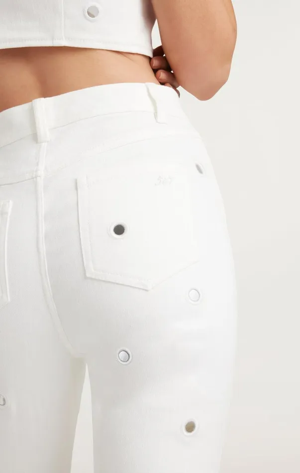 Women Denim Cinq Sept Mirror Denim Shailene Pant White