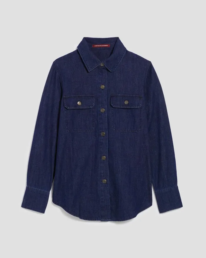 Women Denim Shirt Rinse Comptoir Des Cotonniers Blouses and Shirts and Tops Women Denim Shirt Rinse Comptoir Des Cotonniers Blouses and Shirts and Tops