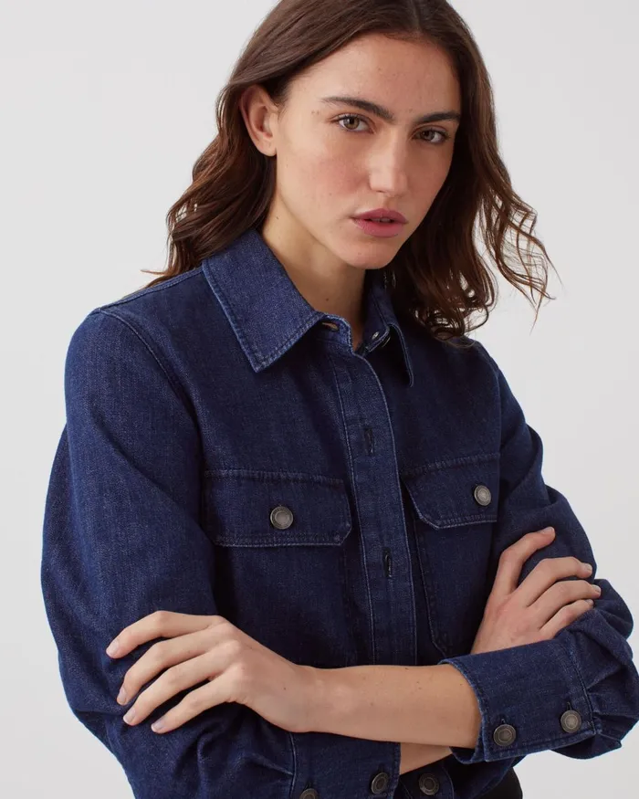 Women Denim Shirt Rinse Comptoir Des Cotonniers Blouses and Shirts and Tops Women Denim Shirt Rinse Comptoir Des Cotonniers Blouses and Shirts and Tops