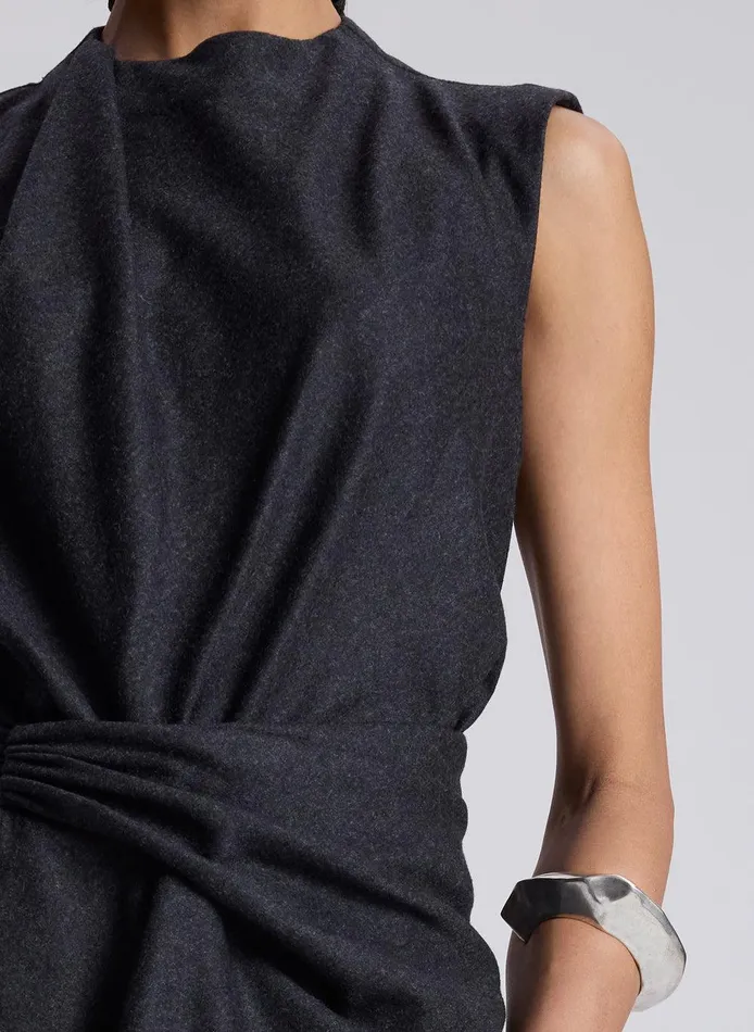 Women Dion Wool Cashmere Mini Dress Charcoal ALC Dresses