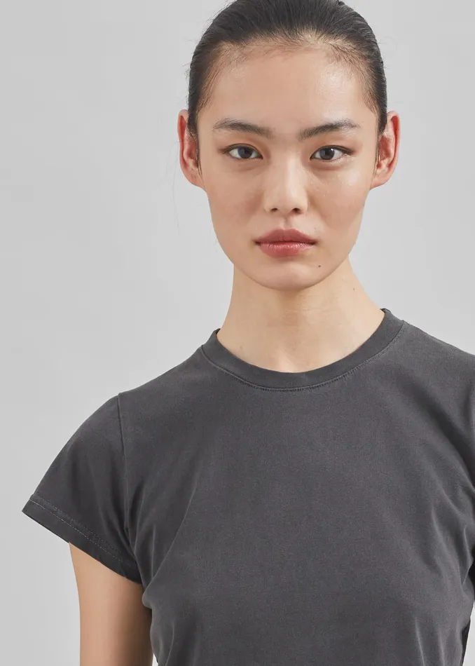 Women Dollie Tee 8211 Charcoal The Frankie Shop Tops