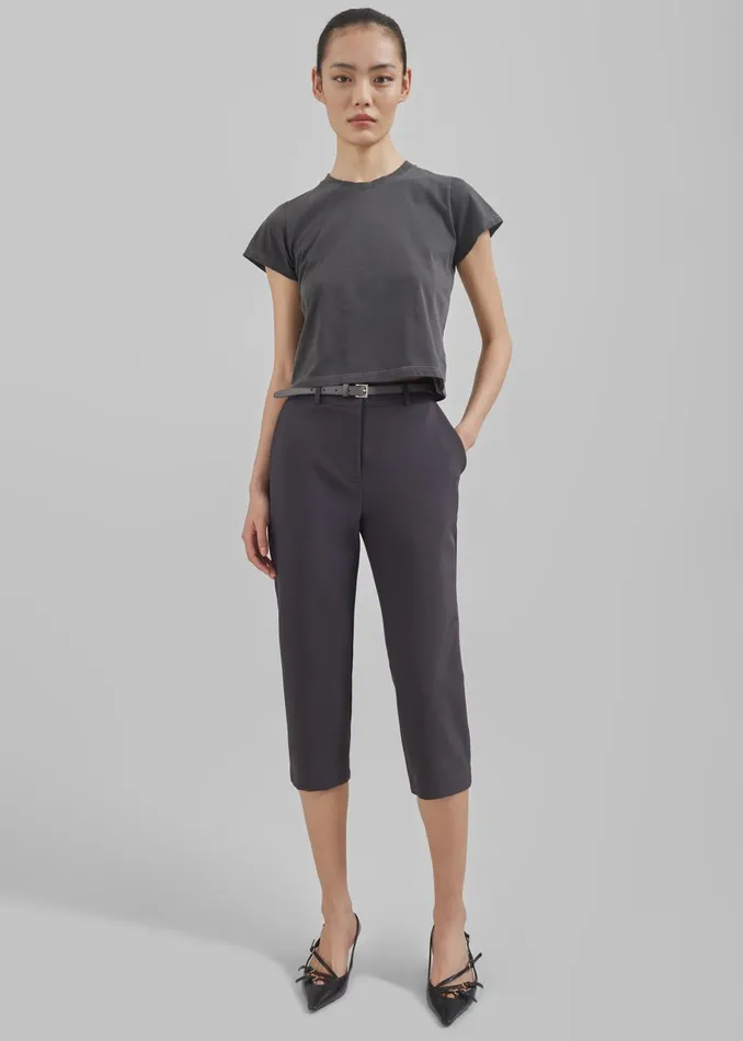 Women Dollie Tee 8211 Charcoal The Frankie Shop Tops