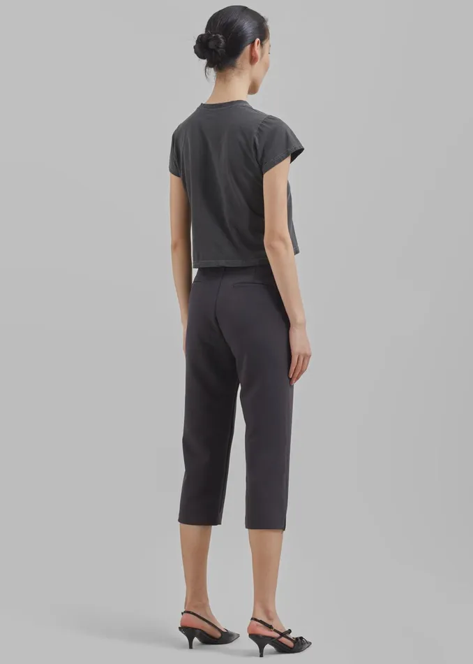Women Dollie Tee 8211 Charcoal The Frankie Shop Tops