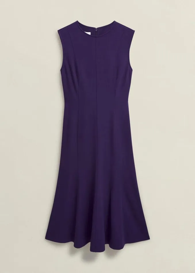 Women Dresses and Jumpsuits Hobbs Davina Ponte Dress Grape Purple
