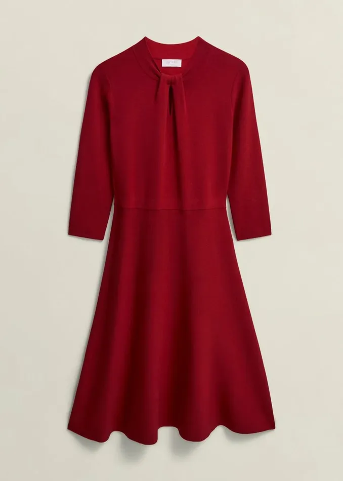 Women Dresses and Jumpsuits Hobbs Effie Knitted Dress True Red