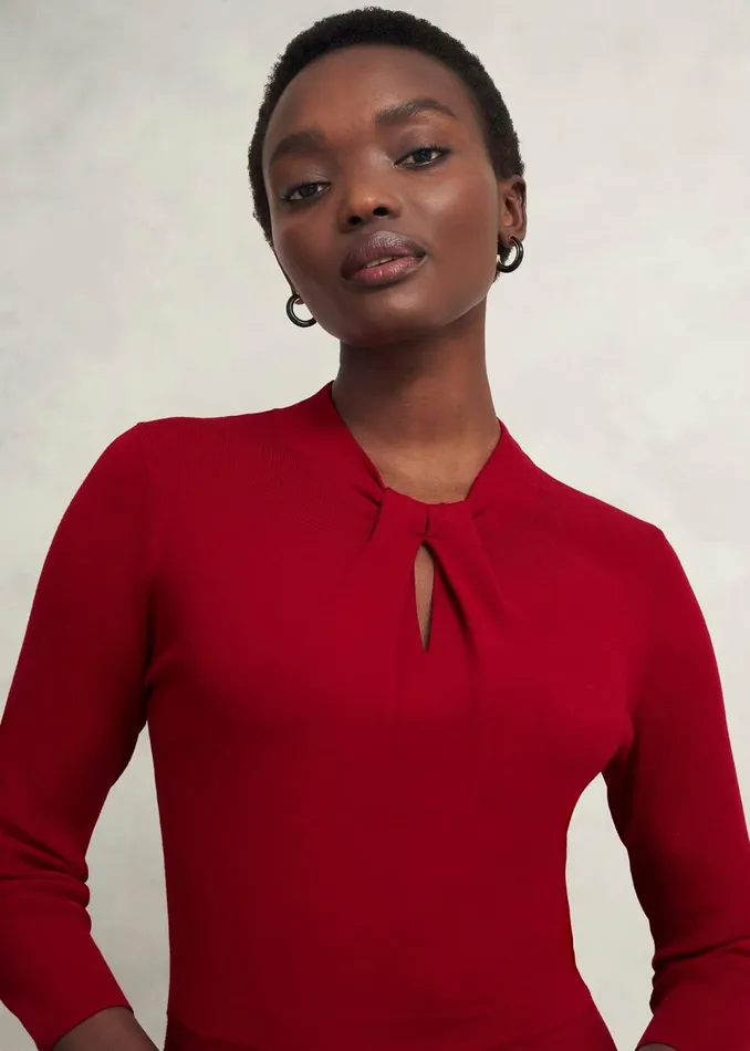Women Dresses and Jumpsuits Hobbs Effie Knitted Dress True Red
