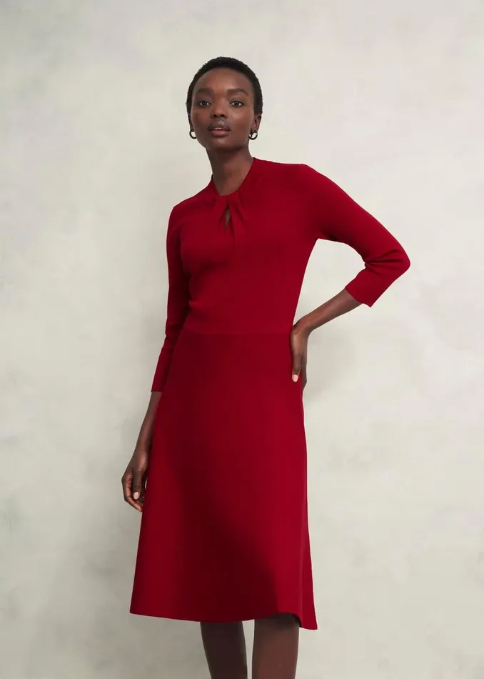 Women Dresses and Jumpsuits Hobbs Effie Knitted Dress True Red