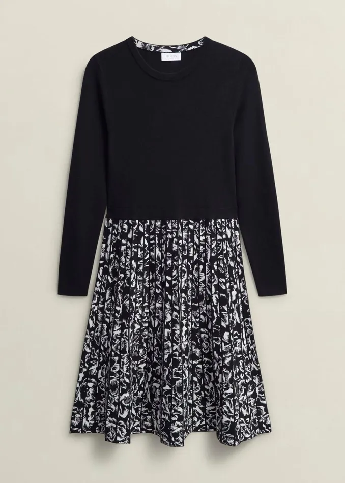 Women Dresses and Jumpsuits Hobbs Gill Knitted Dress Black Ivory