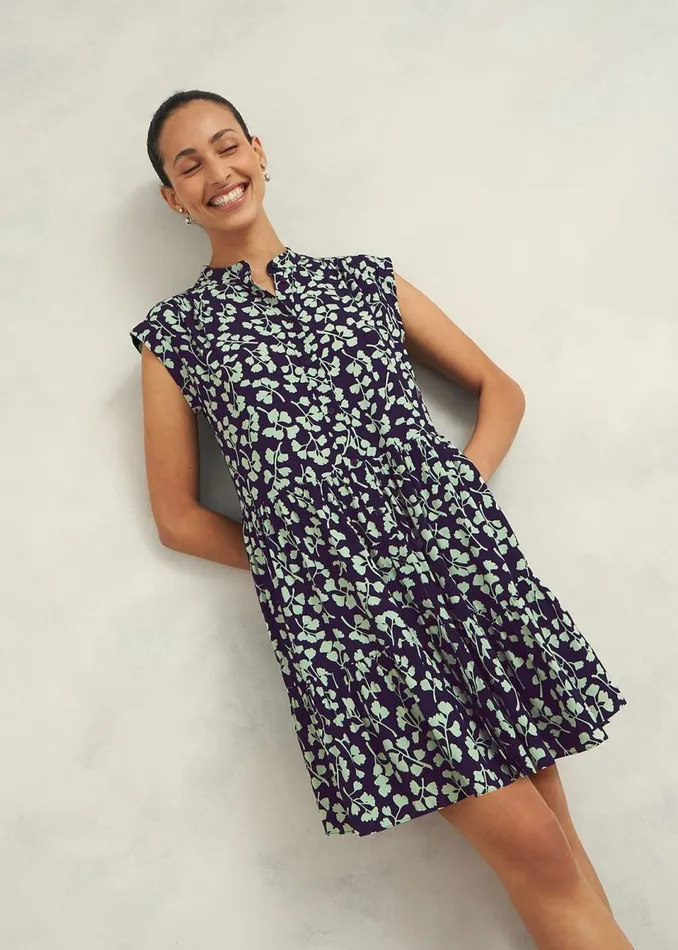 Women Dresses and Jumpsuits Hobbs Layla Dress True Navy Green