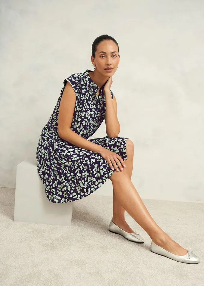 Women Dresses and Jumpsuits Hobbs Layla Dress True Navy Green