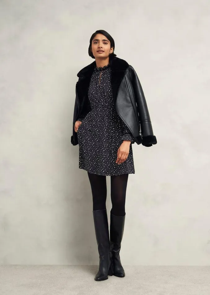 Women Dresses and Jumpsuits Hobbs Otilla Dress Black Ivory