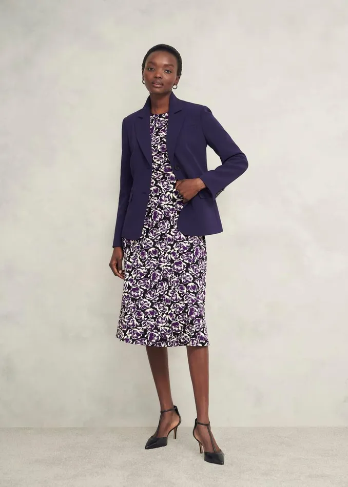 Women Dresses and Jumpsuits Hobbs Paige Jersey Dress Purple Multi