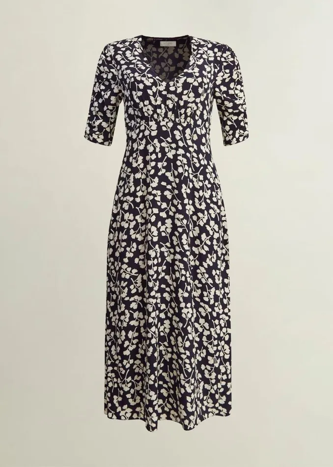 Women Dresses and Jumpsuits Hobbs Petite Bonnie Dress Navy Cream