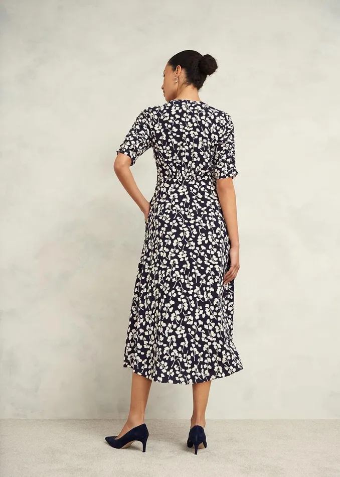 Women Dresses and Jumpsuits Hobbs Petite Bonnie Dress Navy Cream
