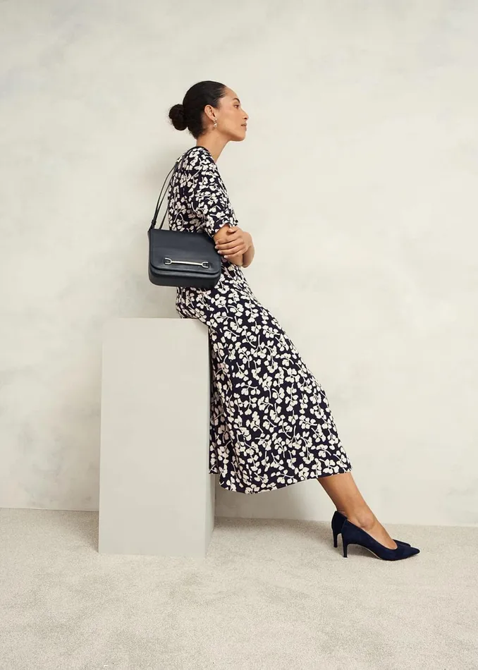 Women Dresses and Jumpsuits Hobbs Petite Bonnie Dress Navy Cream