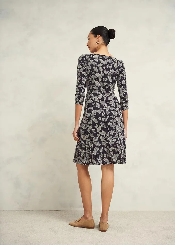 Women Dresses and Jumpsuits Hobbs Petite Ginny Jersey Dress Navy Cream