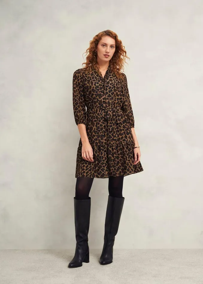 Women Dresses and Jumpsuits Hobbs Polly Dress Camel Multi