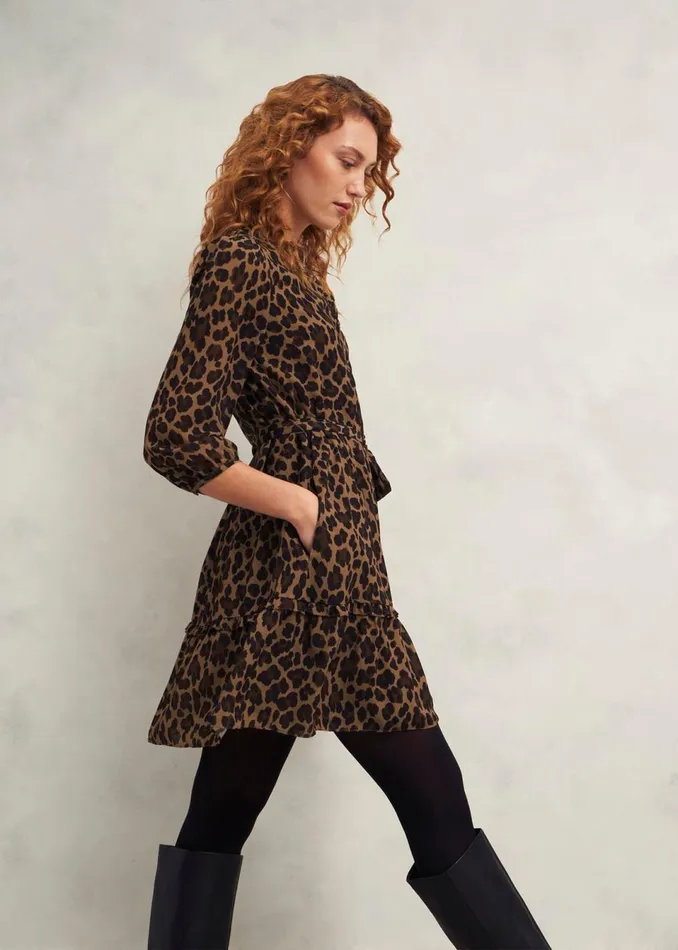 Women Dresses and Jumpsuits Hobbs Polly Dress Camel Multi