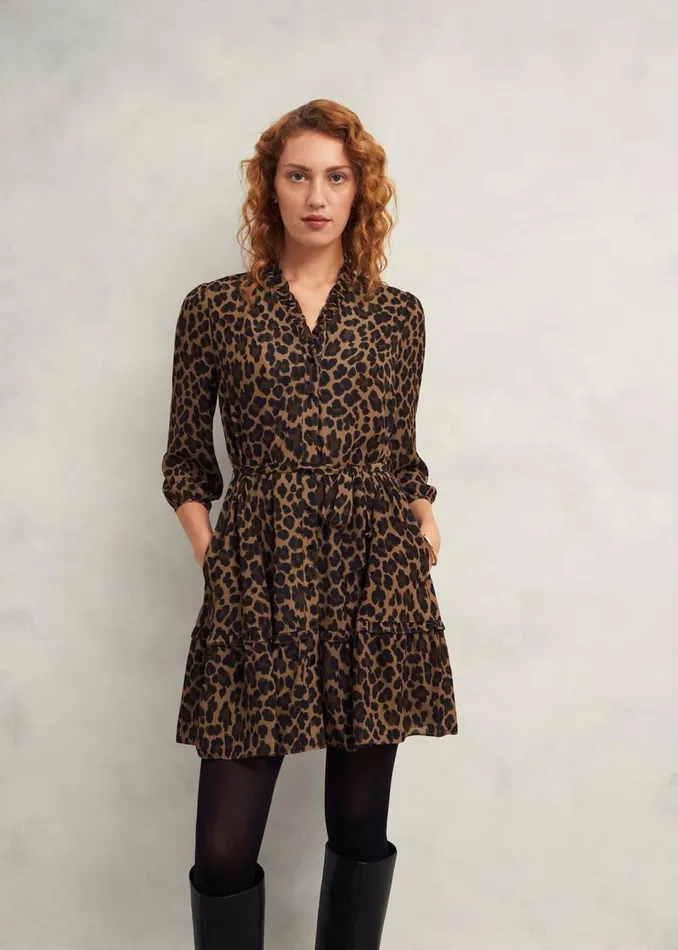 Women Dresses and Jumpsuits Hobbs Polly Dress Camel Multi