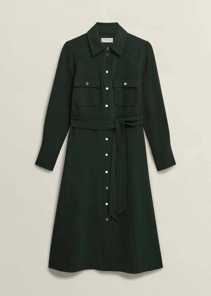 Women Dresses and Jumpsuits Hobbs Pricilla Shirt Dress Rich Green