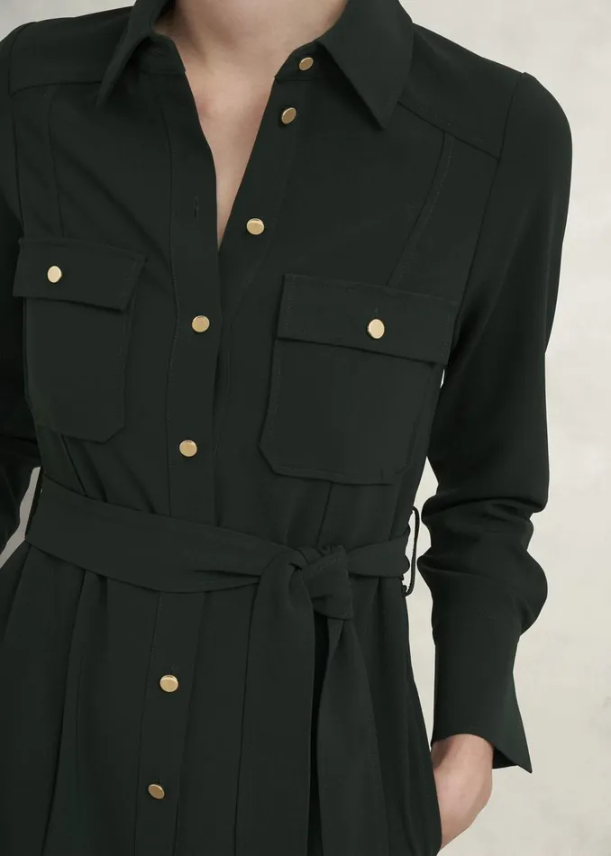 Women Dresses and Jumpsuits Hobbs Pricilla Shirt Dress Rich Green