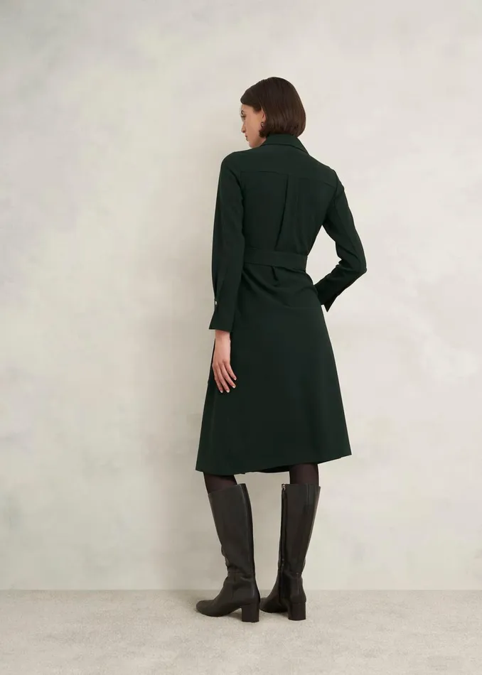 Women Dresses and Jumpsuits Hobbs Pricilla Shirt Dress Rich Green
