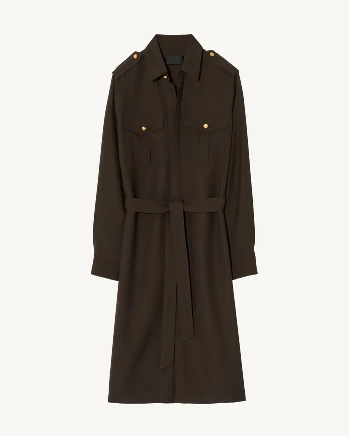 Women Dresses and Skirts Nili Lotan MARCIA DRESS Dark Brown