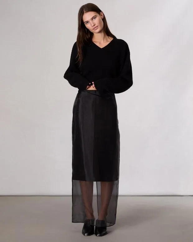 Women Dresses and Skirts Rag and Bone Annebet Organza Skirt Black