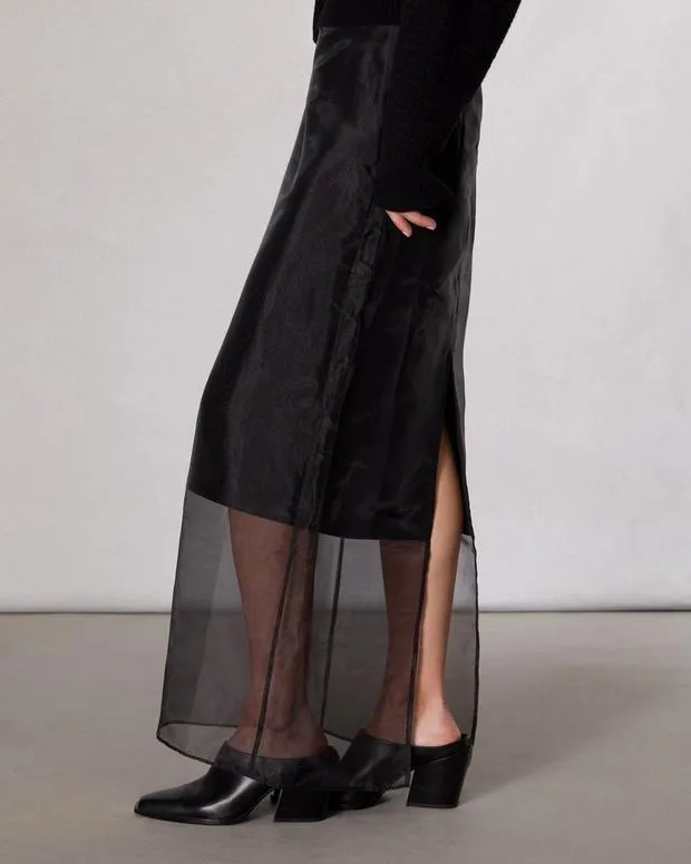 Women Dresses and Skirts Rag and Bone Annebet Organza Skirt Black