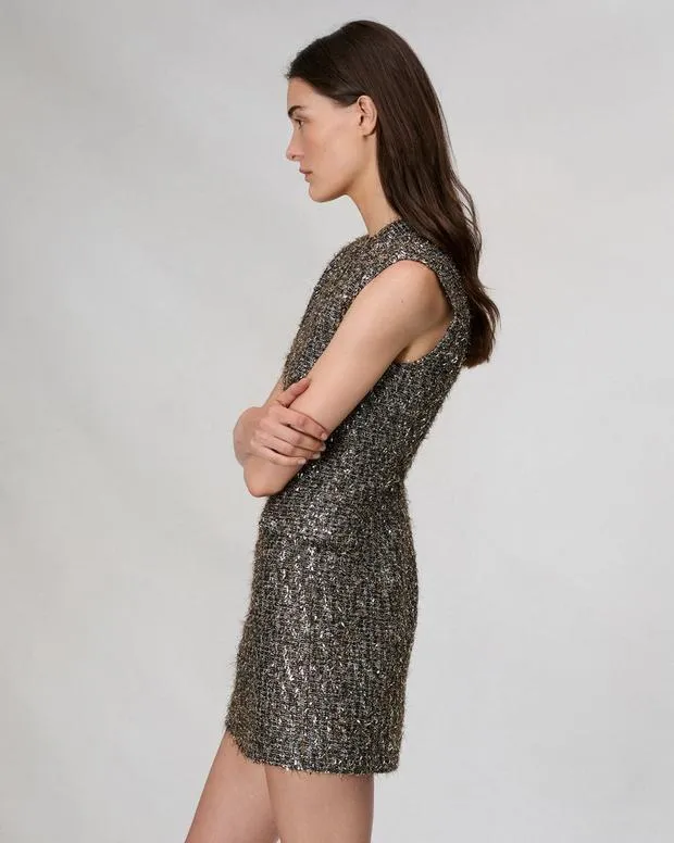 Women Dresses and Skirts Rag and Bone Tina WoolBlend Dress Silver Multi