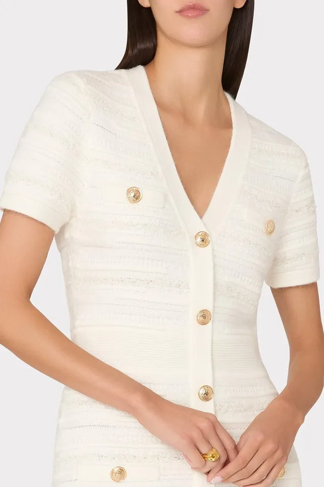 Women Dresses Milly Kennedy Textured Knit Mini Dress Ecru Women Dresses Milly Kennedy Textured Knit Mini Dress Ecru