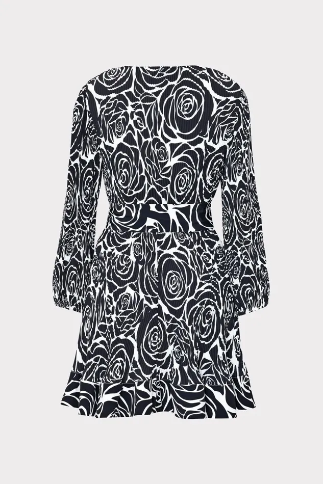 Women Dresses Milly Liv Black Rose Pleated Dress Black Rose