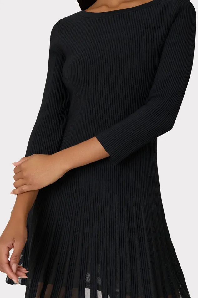 Women Dresses Milly Tabitha Sheer Godet Mini Dress Black Women Dresses Milly Tabitha Sheer Godet Mini Dress Black