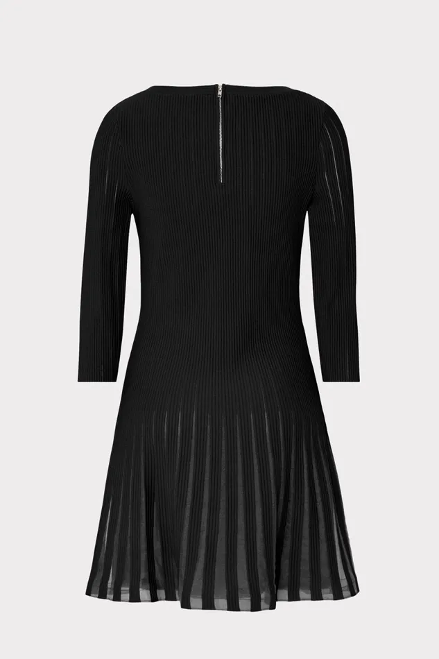Women Dresses Milly Tabitha Sheer Godet Mini Dress Black Women Dresses Milly Tabitha Sheer Godet Mini Dress Black