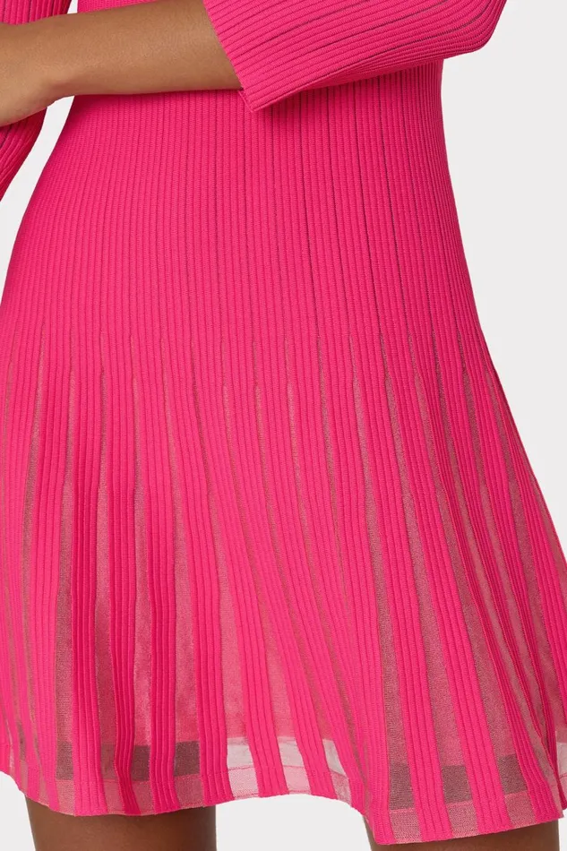 Women Dresses Milly Tabitha Sheer Godet Mini Dress Milly Pink