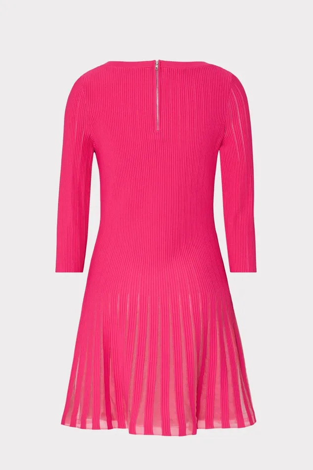 Women Dresses Milly Tabitha Sheer Godet Mini Dress Milly Pink
